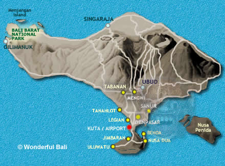 South Bali Map