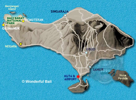 Map of West Bali